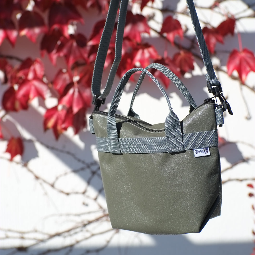 [STOCK] FOLLOW-ZIP-25+STRAP OLIVE×GRAY SHORT HANDLE 右使い